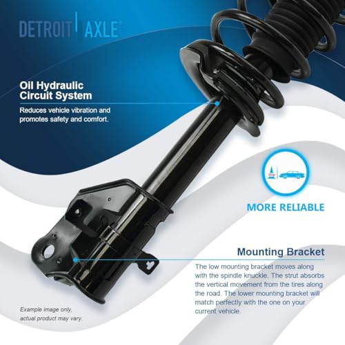 Detroit Axle - 6pc Struts Shocks Kit for Ford 2007-2010 Edge Lincoln MKX, Front Struts with Coil Spring Assembly Sway Bar End Links Rear Shock Absorbers 2008 2009 Replacement Suspension Kit - size: 6AQS47998/Shock Kit