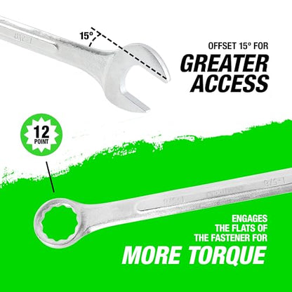 OEMTOOLS 22109 1-5/8 Inch Jumbo Combination Wrench - size: 1-5/8"