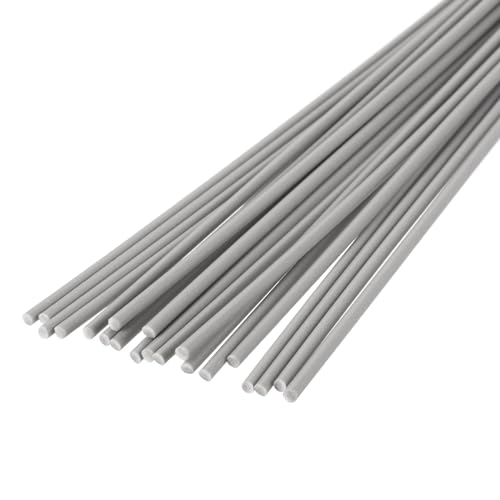 MECCANIXITY 20pcs 8 Inch Plastic Welding Rods TPO Welding Strips Welder Rods for Plastic Welder,Car Bumper, Kayak Repair, Grey