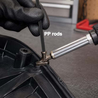 50 Pcs Plastics Welding Repair Rods Strips Kit 9.8 In Plastic Welder Black PP Plastic Welding Rods for Hot Air Welder Machine Car Bumpers Daily Repair | Plastic Welding Repair Rods Strips Kit, for Hot Air Welder Machine Car Bumpers Daily Repair