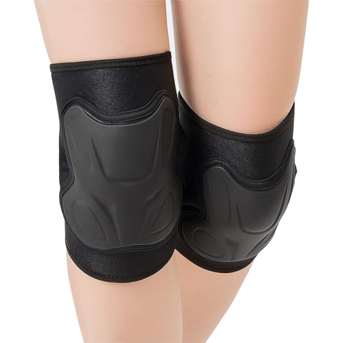 Garden Knee Pads for Adult Kneeling Work, Waterproof Knee Pads with Soft Padding and Flexible Straps for Concrete Tile Floor, Men & Women Knee Pad for Yard Housework Cleaning Flooring, Black L(1 Pair) - color: Black, size: Large