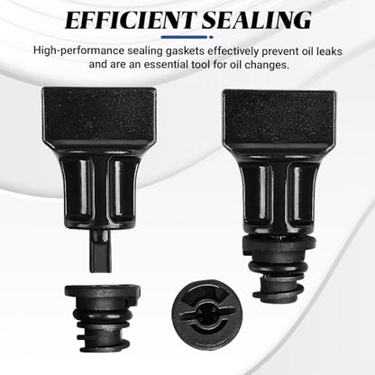 7PCS Car Engine Oil Drain Plug with Oil Drain Plug Removal Tool, No Leak Oil Drain Plug Repair Kit OEM 06L103801 Compatible with Volkswagen 1.8L 2.0L Petrol Audi Seat Golf Passat Tiguan
