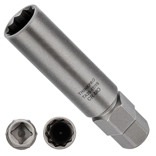 10 Spline Lug Nut Socket for TA20 17/19 Spline Lug Nut Key | Dual Drive 10 Point Wheel Lock Key, Compatible with Bimecc 10 Point Socket - color: Ta20-17/19