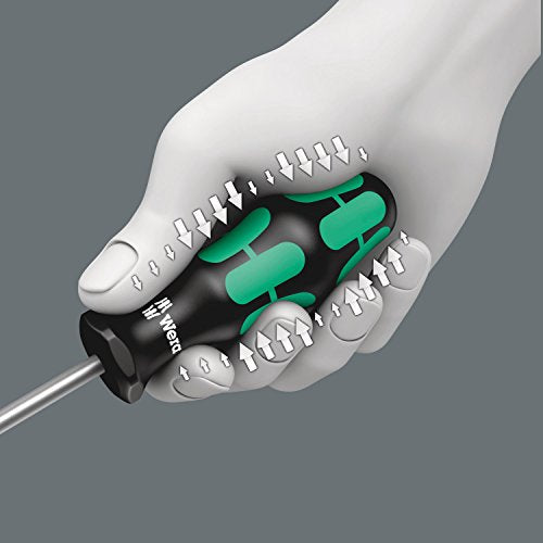Wera 05028062001 367/6 TORX® Screwdriver set Kraftform Plus and rack, 6 pieces - size: TX10x80mm, TX15x80mm, TX20x100mm, TX25x100mm, TX30x115mm, TX40x140mm
