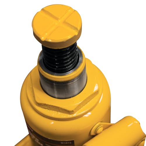 Performance Tool W1643 Heavy Duty Shorty Bottle Jack for Vehicle Maintenance, 12 Ton Capacity (24,000 lbs) - size: 12-Ton - Shorty