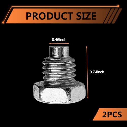 2 PCS Car Floor Jack Handle Bolts, 3 Ton 4 Ton Jack Handle Fixing Bolt, Horizontal Car Jack Handle Screws Replacement, Fit for Floor Jack & Hydraulic Jack Parts - size: 2 PCS