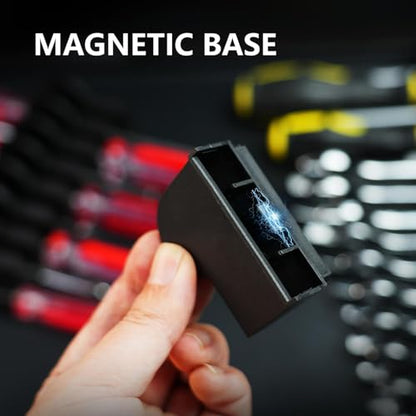 DEHOYI Premium MAGNETIC Modular Wrench Organizer System- Wrench Rack with Metric&SAE Labels, Tool Storage Holder. Gift for mechanics (Black) - style: Magnetic(48 pcs Black)