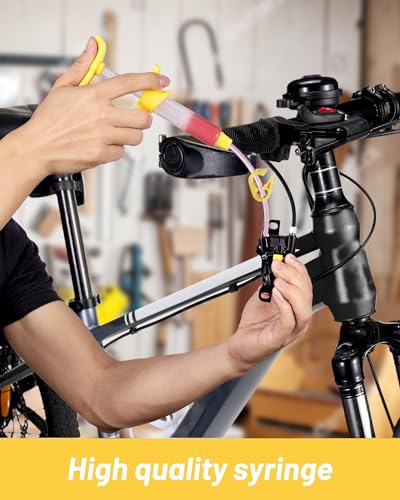 CHUMXINY Brake Bleed Kit for Shimano, TEKTRO, TRP Hydraulic Disc Brakes. Mountain Bike Brake Bleed Kit Includes Transparent Funnel, 120ML Mineral Oil Brake Fluid.