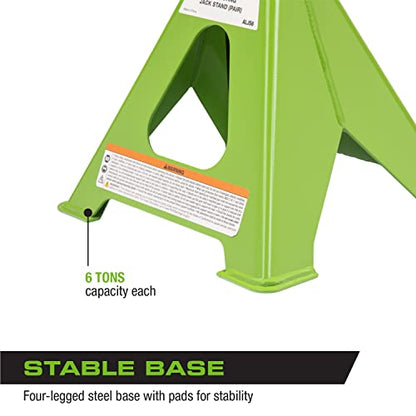 ARCAN 6-Ton Ratcheting Jack Stands, Pair, Model ALJS6
