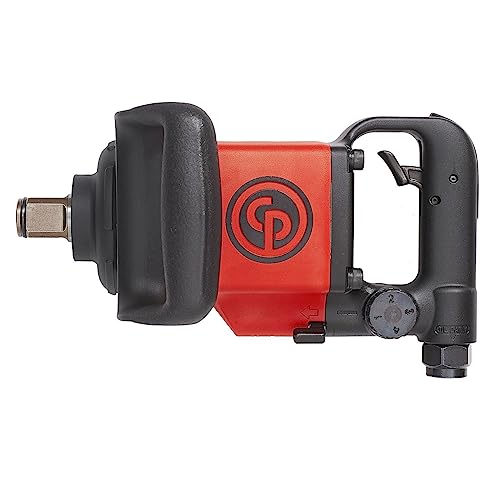 Chicago Pneumatic CP7773D Air Impact Wrench (1 Inch), Air Impact Gun Industrial Repair & Assembly Tool, D-Handle, Twin Hammer, Max Torque Output 1300 ft. lbf/1760 Nm, 6600 RPM - style: Without Extension