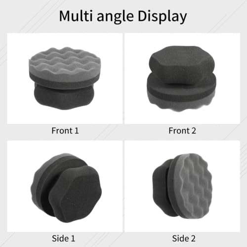 2PCS Tire Dressing Applicator Pad Hex Grip Reusable Car & Truck Tire Shine Applicator No-Drip, Streak-Free Shinig Professional Car Detailing Foam Sponge Brush Tool Works for All Tires Shine & Gels