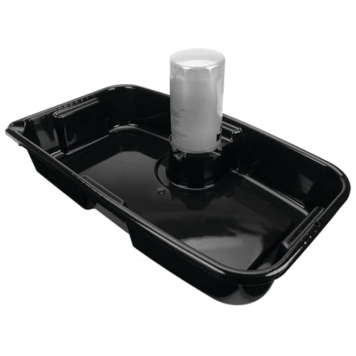 Performance Tool W4079 11-Quart Oil Drain Pan, Chemical-Resistant, Oil Filter Stand, Black - style: 11 Quart Drain Pan