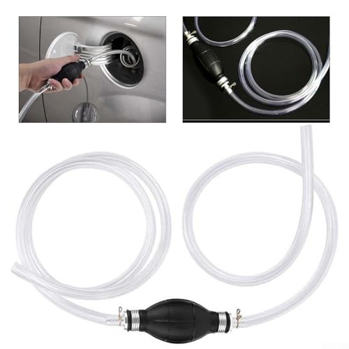 Manual Fuel Transfer Pump with 15mm Hose - Fast Gas Siphon for Cars, Boats & Tanks - Portable Hand Pump Kit