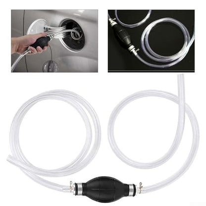 Manual Fuel Transfer Pump with 15mm Hose - Fast Gas Siphon for Cars, Boats & Tanks - Portable Hand Pump Kit