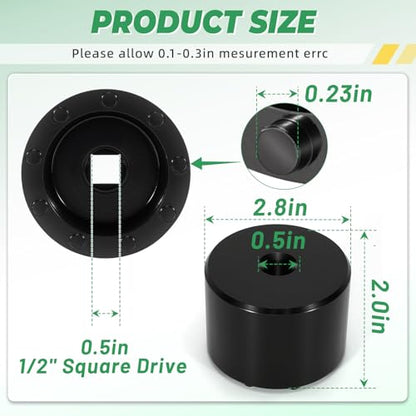 9-Pin Heavy Duty Hub Nut Socket Fit for Dodge RAM 2500 3500 Pick-Up, RAM 3500 4500 5500 Cab Chassis 2015-2019 & GM 2011+, Replace 2029500030 CH-50636
