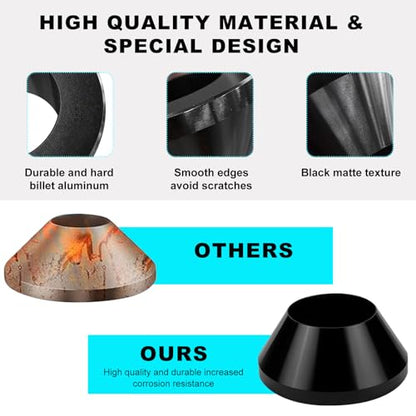 povtii Manual Tire Changer Centering Cone, Aluminum Tapered Automotive Tire Balancer Adapter, Wheel Balancer Hold Down Cone for Cars Trucks, Repair Tool Kit Car Accessories (Black) - color: Black