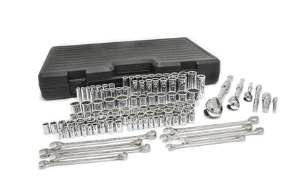 GEARWRENCH 110 Pc. 1/4", 3/8" & 1/2" Drive 6 & 12 Pt. Mechanics Tool Set, Standard & Deep, SAE/Metric - 89058