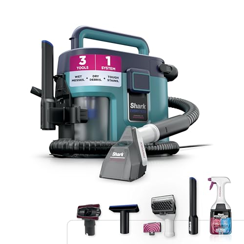 Shark EveryMess™ | Ultra-Powerful 3-in-1 Wet Vac, Dry Vac, & Stain Eliminator | StainForce Technology, Perfect for Homes, Pets, and Cars | 4 Accessories and Cleaning Solution | Blue | VX102BRN - color: Ocean Blue