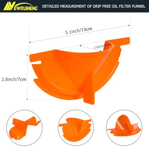 Oil Change Kit Compatible with Harley, Oil Filter Cap Wrench, Crankcase Fill Funnel, Primary Case Oil Funnel, Drip Free Oil Filter Case, Transparent Tube, Oil Drain Plug and 30PCS O-Rings Include