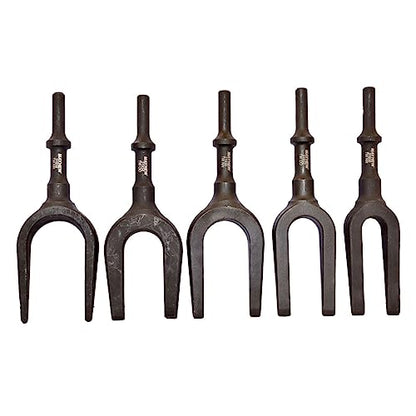 Mayhew Tools 31940 Pneumatic Separating Fork, 5-Piece Set, Black Oxide Finish - size: 5 Piece Set