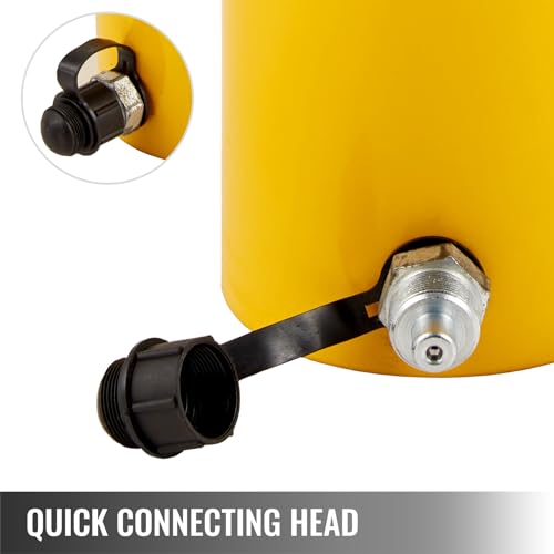 VEVOR Hydraulic Cylinder Jack 30Ton, Solid Ram Hydraulic Cylinder 4Inch, Stroke Single Acting Hydraulic Cylinder, w/Quick Connector Portable Hydraulic Solid Jack Industrial Lifting Jack Ram - size: 30T 4Inch