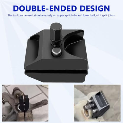 ZKTOOL 2.4" New Large Size Suspension Strut Split Hub Steering Knuckle Spreader Tool for VW, Audi, Ford, BMW, Shock Absorber Strut Remover Tool,Lower Arm Ball Joint Spliter.Double-Sided Reinforced - size: 2.4"