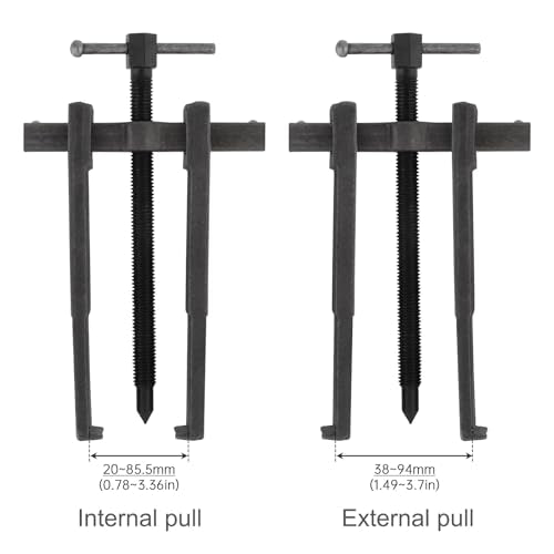 Two Jaws Bearing Puller/Remover, Adjustable Two Jaw Puller Tool, Bearing Puller Tool, Carbon Steel Pump Pulley Remover (8 inch)
