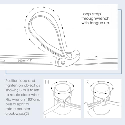 2 Pcs Adjustable Aluminum Oil Filter Strap Wrench Set,12 & 16-inch Pipe Wrench with Nylon Strap for Replacing Oil Filter Removal Tool for Tight Spaces,PVC Junctions