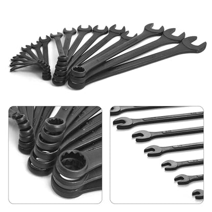 16 Piece SAE Combination Wrench Set, 1/4" to 1-1/4" SAE Wrench Set with Roll Up Pouch