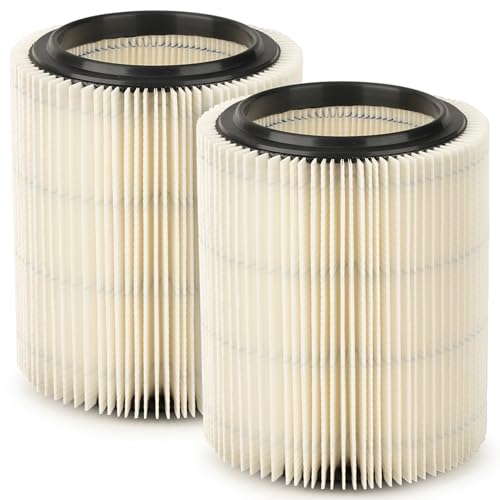 Replacement Filter for Craftsman and Ridgid Shop Vacs Part #s 9-17816, 9-17912 & Part #s VF4000, VF5000, 2 Pack, Deluxe Fine Particle Filter - size: 2-Pack, style: Fine Particle