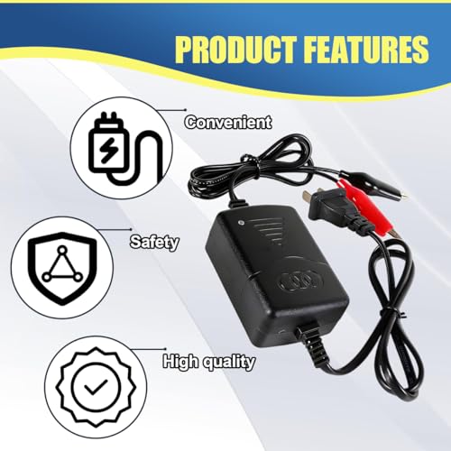 12V 1300mA Sealed Lead Acid (SLA) Smart Battery Charger Maintainer, Automatic Car Charger Maintainer for RV, ATV, Boat, Motorcycle Battery Trickle Charger with Short Circuit Protection(1PC) - size: 1PC