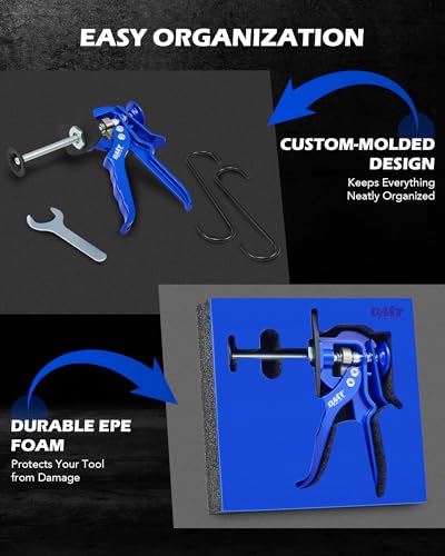 OMT Speedy Brake Caliper Compression Tool for Brake Pad Replacement, Blue | For Single Piston Dual Piston on Most Cars & Trucks; Aluminum & Steel Build; Brake Maintenance; Auto Technicians