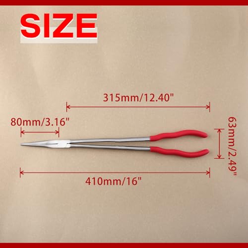 SPEEDWOX 16-Inch 20 Degree Extra Long Needle Nose Pliers Curved Nose Pliers Angle Long Needle Nose Pliers Long Nose Pliers Long Reach Pliers Long Reach Tool Long Pliers Angled Needle Nose Pliers - style: 20 Degree