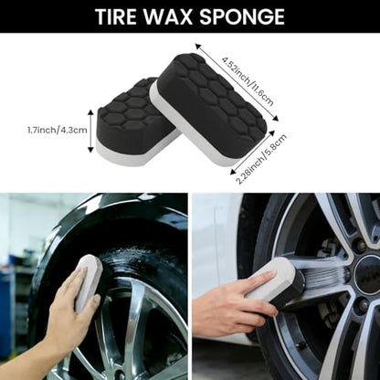 7PCS Wheel Cleaner Brush Kit, Tire Brushes, Rim Cleaner Brush,Car Detailing Brushes, Tire Shine Applicator Pad, Car Wash Tools for Wheels and Tires No Spatter - color: 7pcs