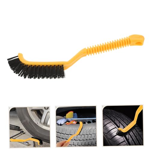 Hemobllo Car Wheel Hub Cleaning Brush Lightweight Tire Detailing Brush for Hard Reach Areas Prevents Scratches for Comprehensive Wheel Cleaning