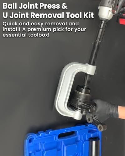 SIXIWANZI Ball Joint Press and Removal Kit, 10PCS U Joint Press and Removal Tool for Most 2WD and 4WD Cars and Light Trucks