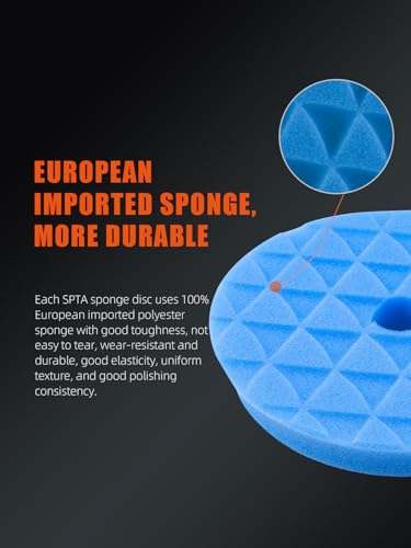 Polishing Pads, 5Pc 6 Inch 150mm Orbital Buffer Polisher Pads and 1Pc Microfiber Buffing Pads, Foam Polish Pad for Compounding, Polishing and Waxing, for 6''/150mm Backing Plate Car Polisher -TPPMIX - size: 6inch (150mm)