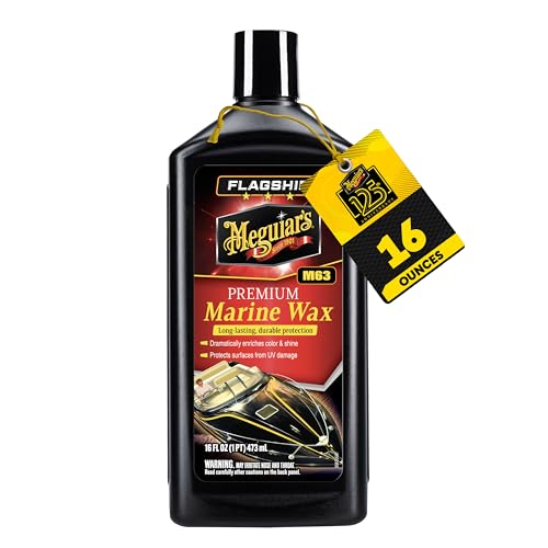 Meguiar's Flagship Premium Marine Wax M6316 - Synthetic RV and Boat - Durable Fiberglass and Gel Coat Protection for a Long-Lasting Shine - Professional-Grade with UV Protection, 16 Oz Liquid - size: 16 Fl Oz (Pack of 1)