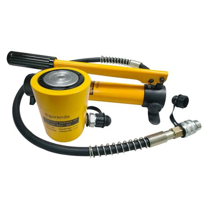 20T Hydraulic Cylinder Jack Sets Porta Power Ram Jack Kit,CP-180 Manual Hydraulic Hand Pump,2"Stroke,Single Acting Lifting Cylinder for Machinery Shipbuilding Short Distance Lifting Leveling - size: 20T，2"+CP180 PUMP
