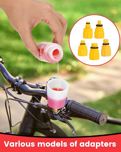 Brake Bleed Kit for Shimano, TEKTRO, TRP Hydraulic Disc Brakes, Mountain Brake Bleed Kit Including High Performance Mineral Oil Brake Fluid. - size: 2*60ml