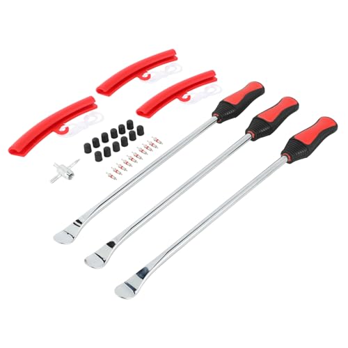 Tire Spoon Levers Dirt Bike Tire Scooter Iron Changing Removal Repair Tool Kit for Motorcycles ATV UTV Lawn Mower with 3 Rim Protectors