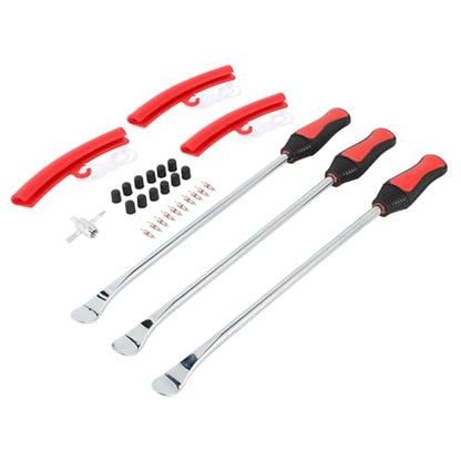 Tire Spoon Levers Dirt Bike Tire Scooter Iron Changing Removal Repair Tool Kit for Motorcycles ATV UTV Lawn Mower with 3 Rim Protectors