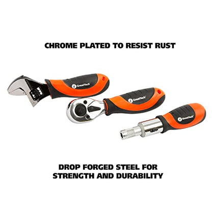 GreatNeck 48-Piece Multi Drive Stubby Mechanics Tool Set, Metric and SAE - style: 48-Piece Stubby Set