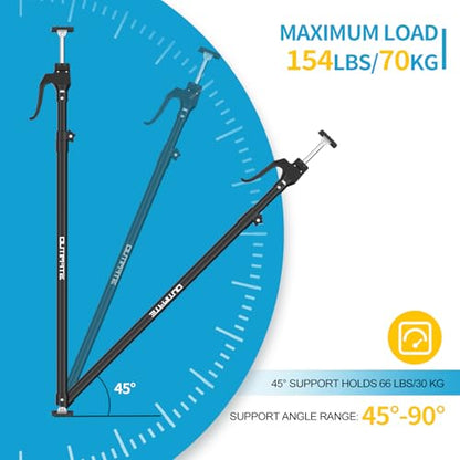 Third Hand Support Pole Heavy Duty, Cabinet Jacks for Installing Cabinets with 154 LBS Capacity and Expand from 49-1/5 to 114-1/5 in, 1-PC - size: Long 1pcs（49.2 ~ 114.2 inches）