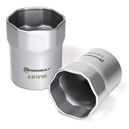 Powerbuilt 2-9/16 Inch Rounded Wheel Bearing Lock Nut Socket, 6 Point Hex, Dodge Trucks Manual Hubs - 647067 - style: 2-9/16" Rounded Hex