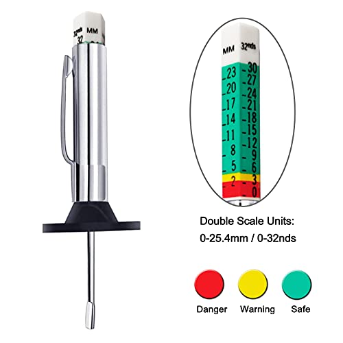 Godeson 88702 Smart Color Coded Tire Tread Depth Gauge (Pack of10) - size: 10 Pack