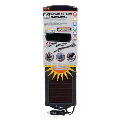 Performance Tool W2997 Solar Battery Maintainer/Charger (2.5 W) - style: 12V Solar Battery Maintainer