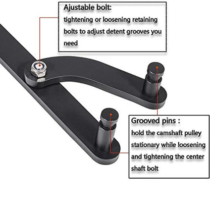 E-cowlboy Universal Wrench Camshaft Injection Pump Cam Pulley Holder Sprocket Holding Tool for Honda & Toyota