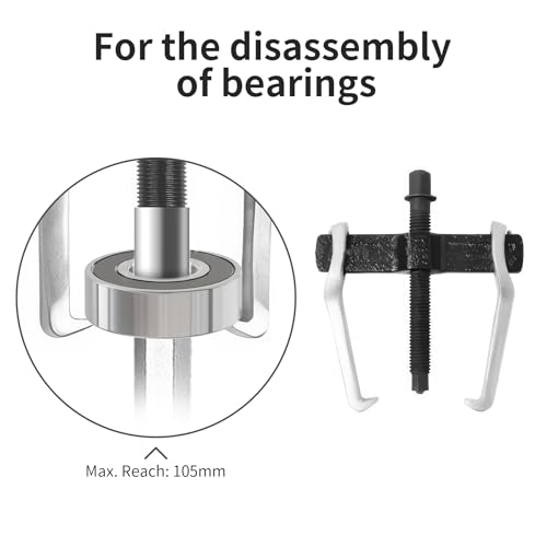 Beam 2 Jaw Puller 4" Bearing Gear Pullers, 115mm Hex Head Screw | High Carbon Steel Pullers, Adjuestable Pulley Removal Tool for Bearings/Flywheels/Pulleys Remove - size: 2Jaw 4In 110×115MM