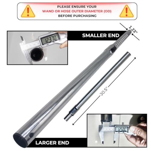 1.25 Inch Stainless Steel Vacuum Extension Wand Compatible with Vacuums using 1 1/4 Inch (1.25in) 32mm Accessories - 1 1/4 Vacuum Extension Tube for Shop Vac (Extension&Attachments) - style: Extension&Attachments